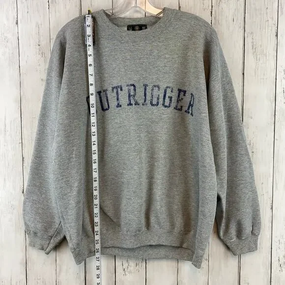 VTG J. Riggers Sportswear Gray Graphic Outriggers Crew Neck Sweatshirt Size XL - Picture 7 of 10